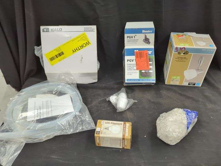 Assorted Plumbing, Lighting, and Irrigation Supplies image