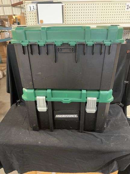 Two Masterforce Deep Tool Boxes