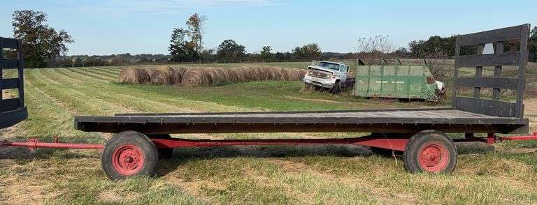 Hay Wagon with Wooden Bed image