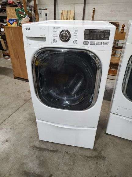 LG TRUE STEAM HEAVY DUTY DRYER WITH PEDESTAL image