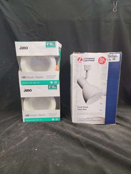 Juno LED Smooth Recessed Downlights and Lithonia Lighting Track Head image