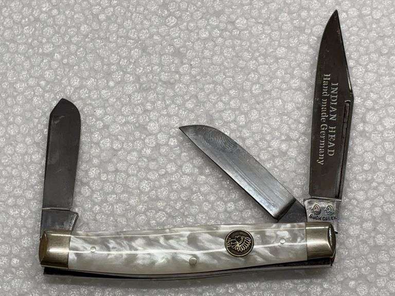 Buck Creek Indian Head Solingen Germany Pocket Knife image