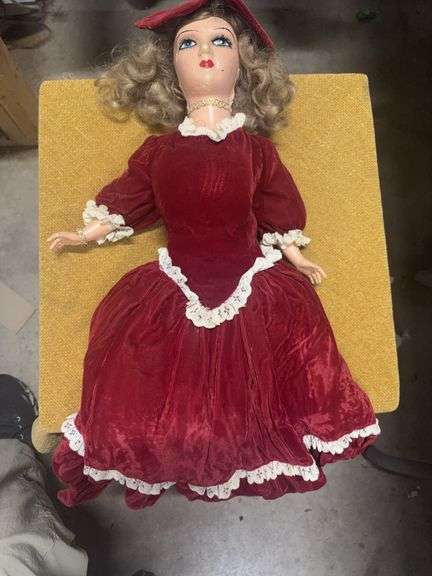VINTAGE BOUDOIR BED DOLL image