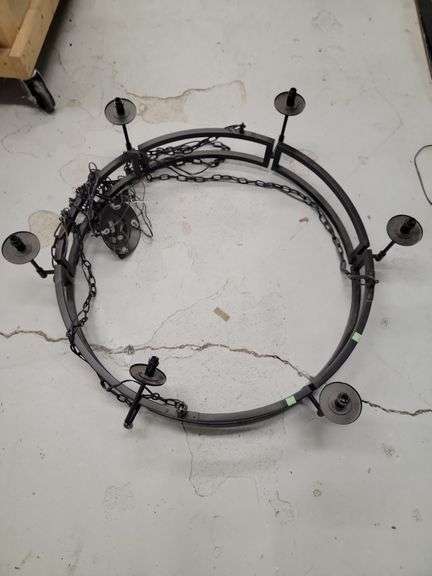 Wrought Iron Six Light Chandelier image