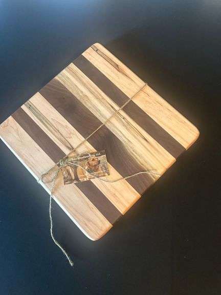 Hand Crafted Striped Wooden Cutting Board