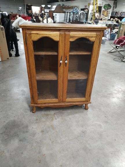 OAK DISPLAY CABINET - 38X14X50 image