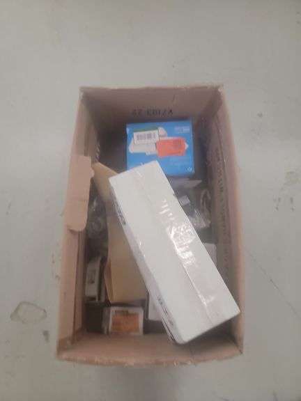 Assorted Electrical Components: Lithonia Lighting, GFCI Breaker, LED Bulbs image