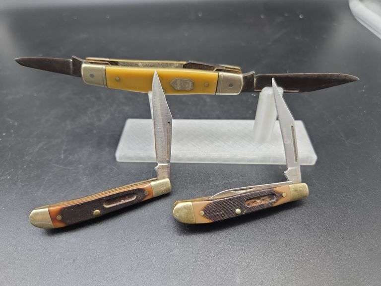 3 Pocket Knives Including Solingen and Schrade