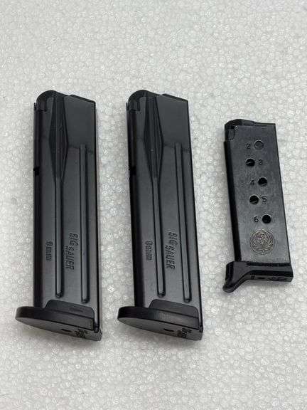 Lot of 3 Magazines: Two 9mm Sig Sauer Magazines & One Ruger Magazine image