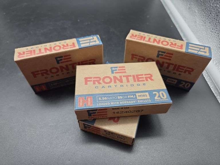 Four Boxes of Frontier 5.56 NATO 55GR FMJ M193 Ammunition image