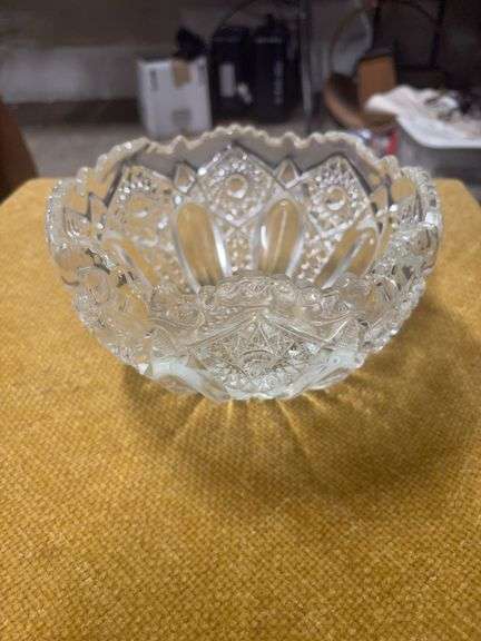 VINTAGE PRESSED GLASS BOWL image