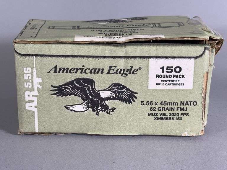 American Eagle AR 5.56 Centerfire Rifle Cartridges - 150 Round Pack image
