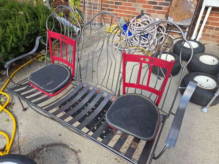 Metal Two-Seat Bench