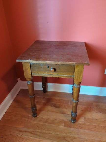 Wooden Side Table with Drawer image