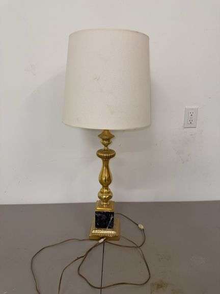 Table Lamp with Marble Base and Shade image