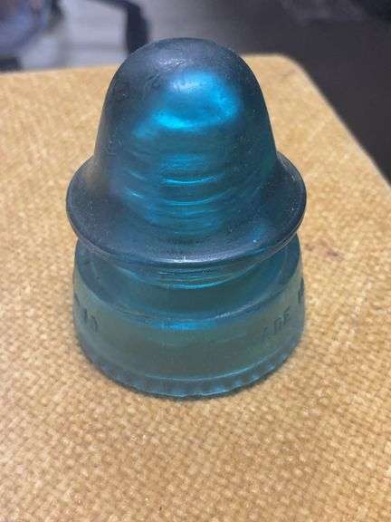 HEMMING GRAY # 19 GLASS INSULATOR.  MADE IN THE USA image