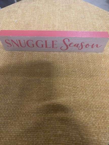 WOOD SIGN.  SNUGGLE SEASON image