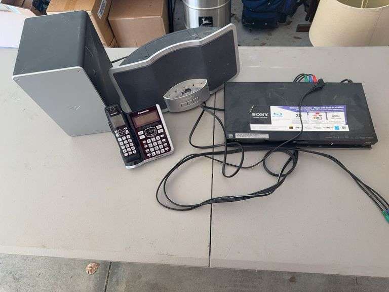 Electronics Bundle: Panasonic Phones, Sony Blu-Ray Player, Speakers image