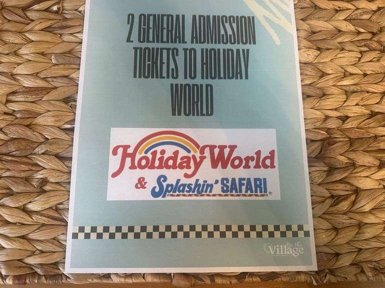 2 Tickets to Holiday World & Splashin Safari 2025 or 2026 Season