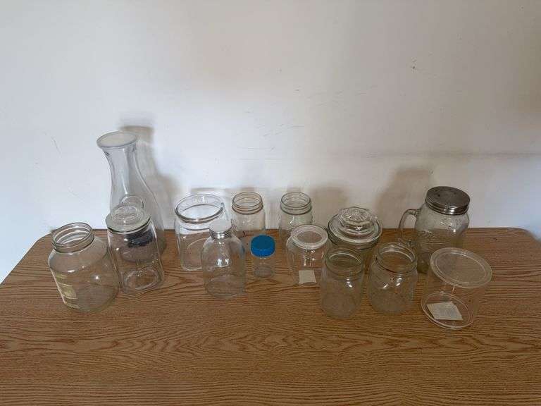 Assorted Glass Jars and Bottle