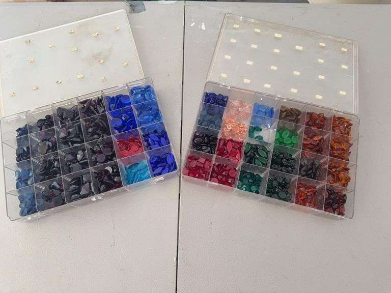 Two Cases of Assorted Colorful Jem Pieces image