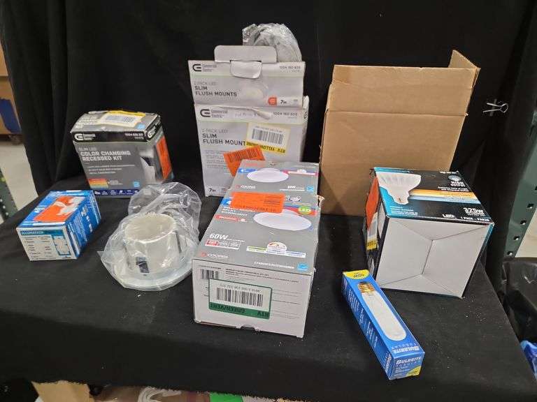 Assorted Lighting Fixtures and Bulbs image