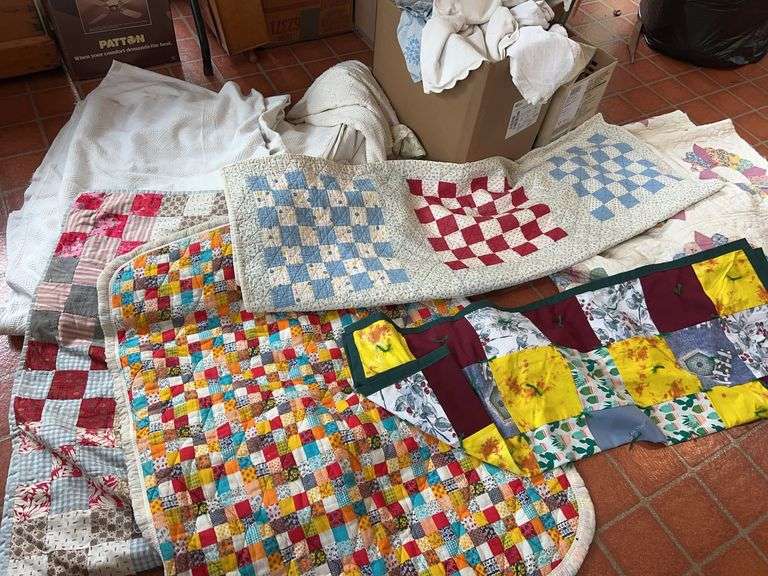 Handmade Quilt and Linen Assortment image