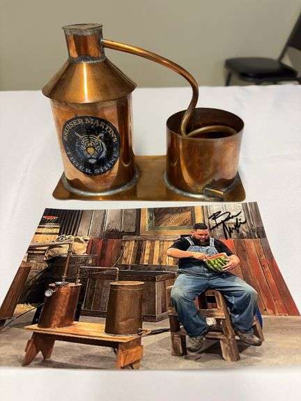 Bruiser Martin's Tiger Shine Copper Still Replica & Autographed Photo image