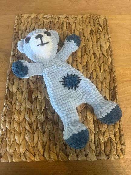 Blue Knitted Bear Lovey