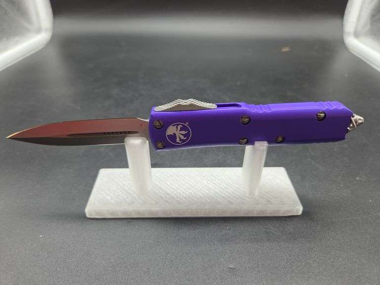 Microtech UTX-85 D/E Purple OTF Knife image