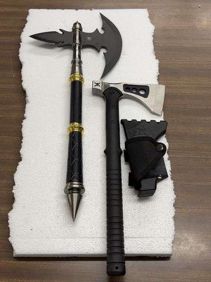 Two Assorted Axes with Sheath image