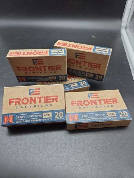Four Boxes of Frontier Cartridge 5.56 NATO 55GR FMJ M193 image