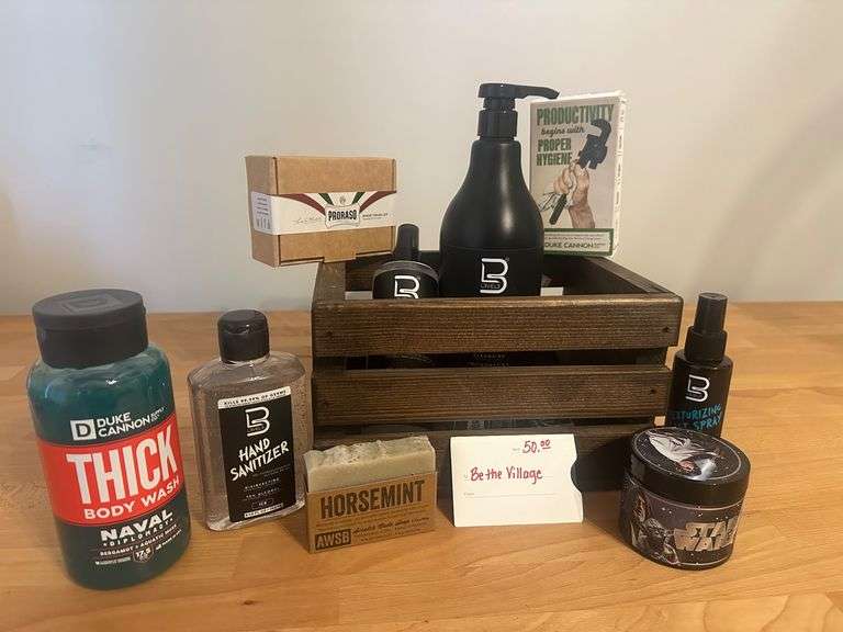 Open Blade Barber Gift Basket