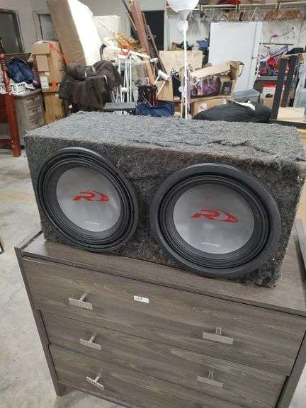 ALPINE BOX SPEAKER SET WITH ALPINE POWER AMPLIFIER image