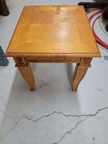 Wood Side Table with Drawer image