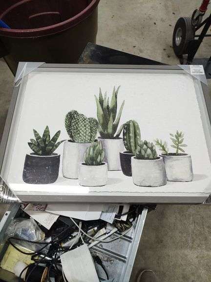 CACTUS PLANT WALL HANGING 22X16 image