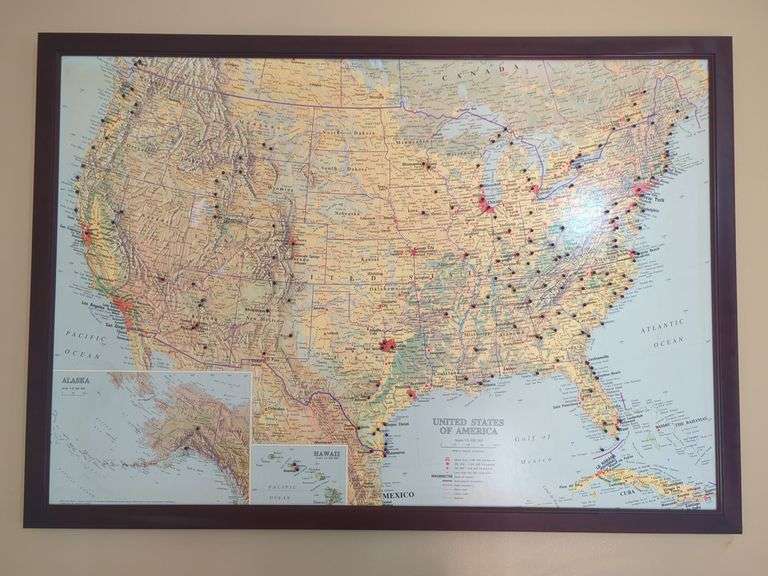 Framed United States Wall Map image