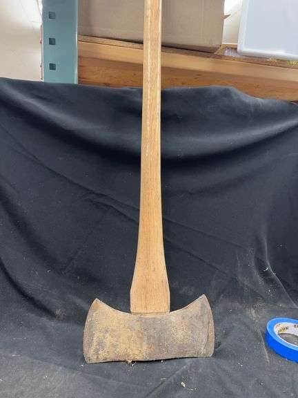 Double Bladed Felling Axe with Wood Handle image