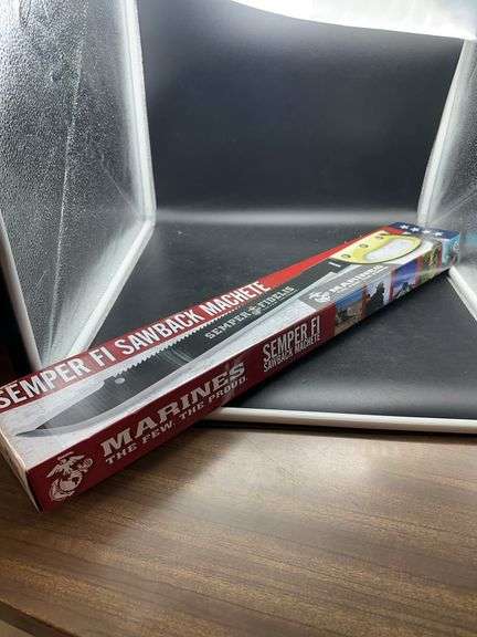 Marines Semper Fi Sawback Machete with Nylon Belt Sheath image