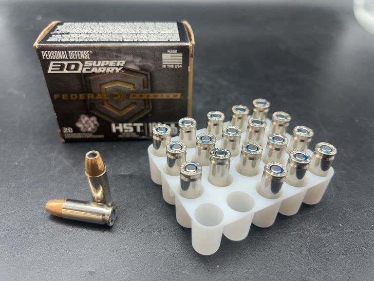 Federal Premium Personal Defense 30 Super Carry HST 100 Grain Centerfire Pistol Cartridges image