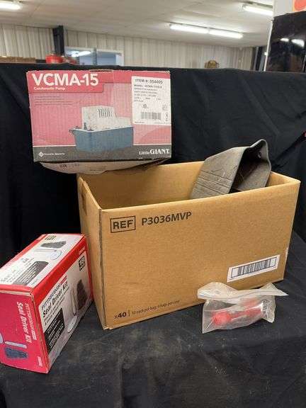 Assorted Plumbing and Automotive Parts - Little Giant VCMA-15 Condensate Pump & Pittsburgh Automotive Seal Driver Kit image