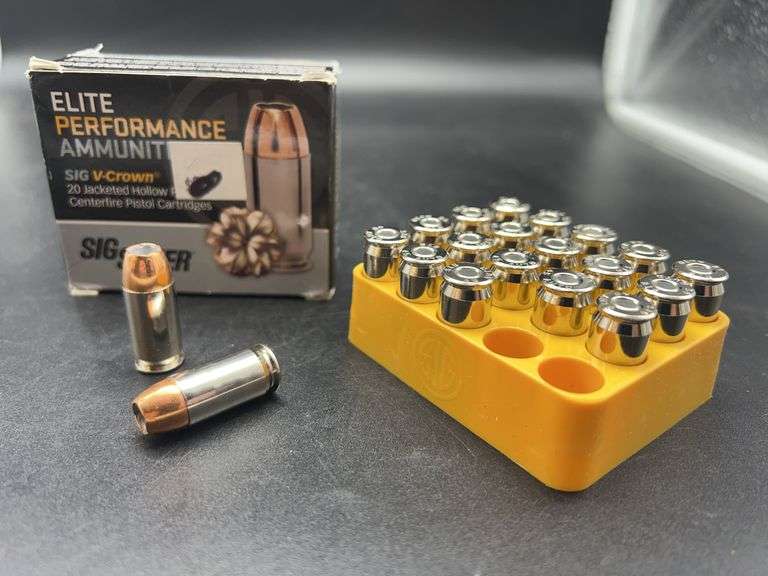 Sig Sauer Elite Performance Ammunition .45 Auto, 20 Rounds Jacketed Hollow Point Centerfire Pistol Cartridges image