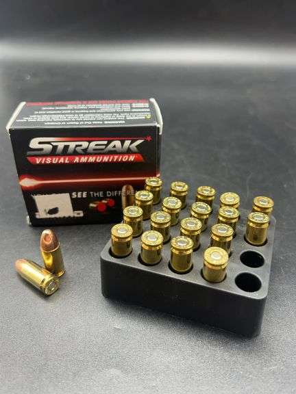 Streak Visual Ammunition 9mm 115gr TMC Red Visual Ammo image