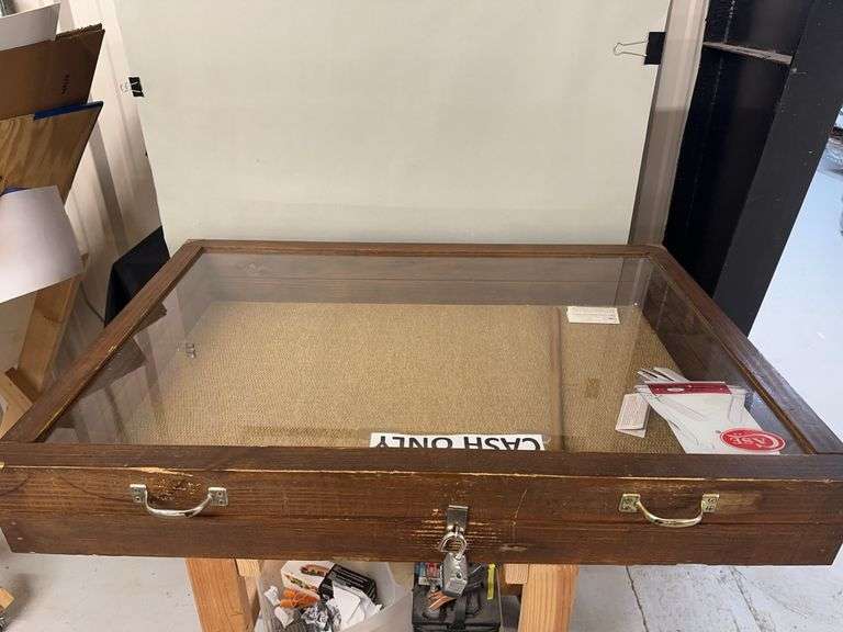 Wooden Display Case with Contents image