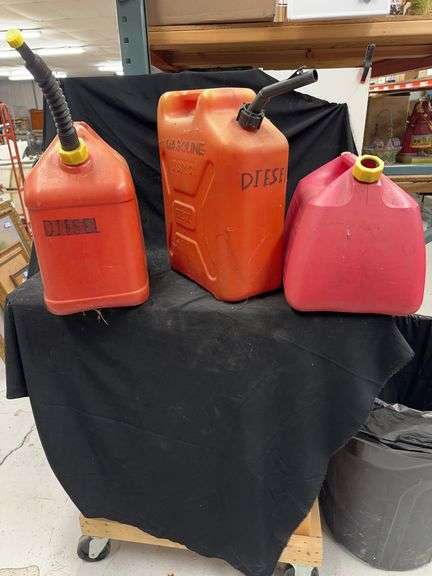 Group of Diesel and Gasoline Cans image