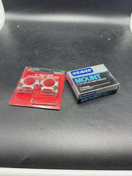 Weaver Mount with Simmons 1" Silver Medium Rings image