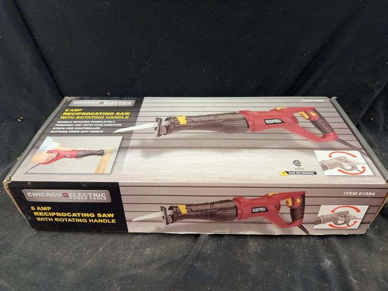 Chicago Electric 6 AMP Reciprocating Saw with Rotating Handle image