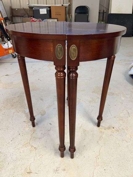 Pair of Mahogany Demi-Lune Tables image
