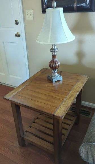 Wood End Table image