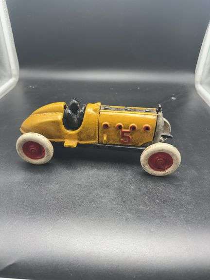 Yellow Toy Race Car with Number 5 image